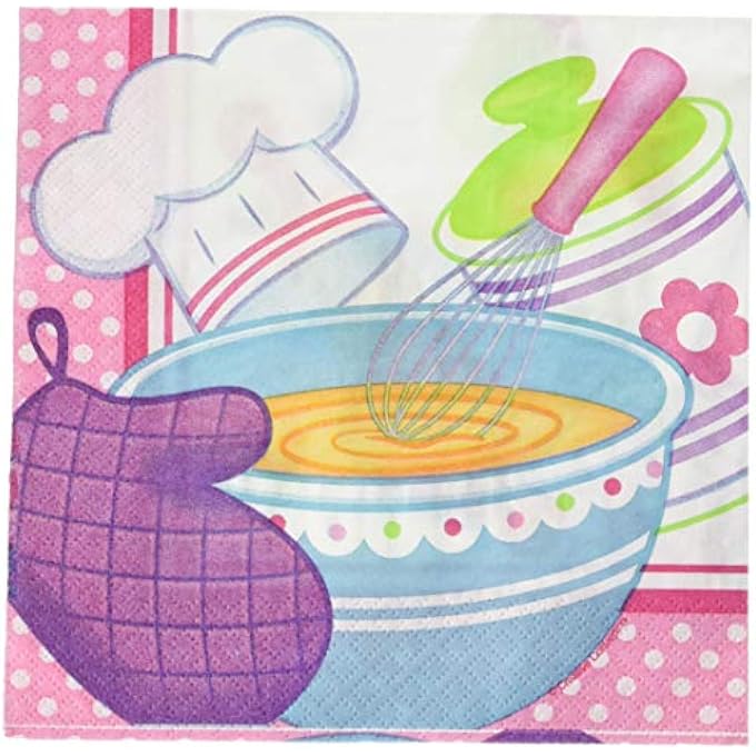 LITTLE CHEF LUNCHEON NAPKINS 7IN 16CT - Image 1